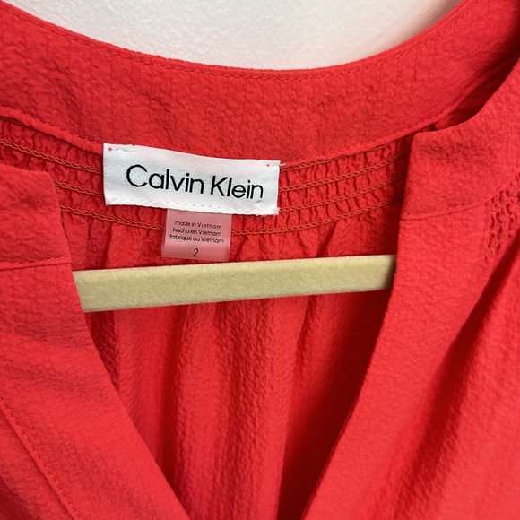 Calvin Klein V-Neck Short-Sleeve Tiered Maxi Dress size 2 - Picture 7 of 10